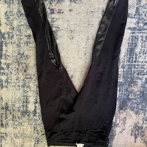 J crew partially leather pants
